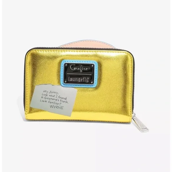 Loungefly Coraline Cosplay Coraline Doll Metallic Wallet & Button Key Keychain - Picture 8 of 10